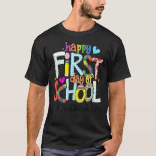 Camiseta De Vuelta Al Colegio Feliz Primer Día De Curso Esc
