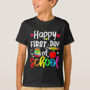 Camiseta De Vuelta Al Colegio Feliz Primer Día Del Estudian