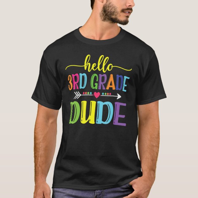 Camiseta De Vuelta Al Colegio Hola Estudiantes De 3er Grado (Anverso)