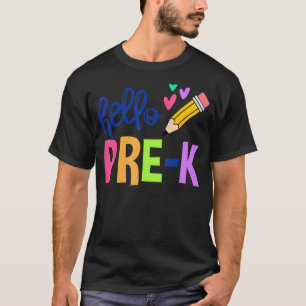 Camiseta De Vuelta Al Colegio Hola Prek Estudiantes Niños