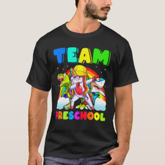 Camiseta De Vuelta Al Colegio Unicornio Dinosaur Shark Team