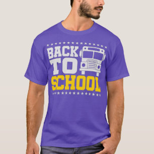 Camiseta De Vuelta Al Conductor De Autobús Amarillo De La E