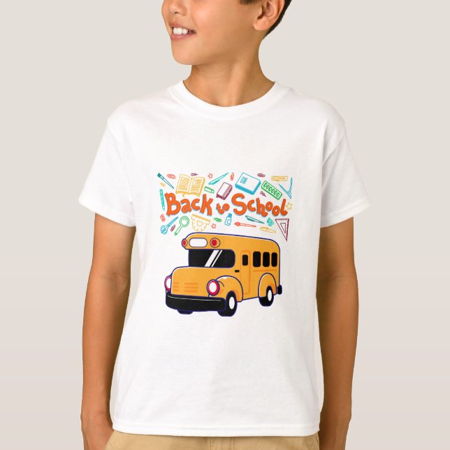 Camiseta De vuelta al diseño gracioso de la escuela, de vue (Anverso)