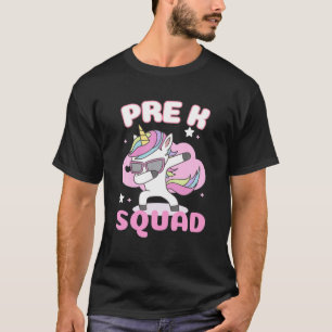 Camiseta De Vuelta Al Equipo Escolar Pre-K Dabbing Unicorn 