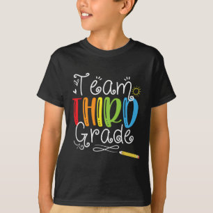 Camiseta De Vuelta Al Equipo Escolar Tercer Grado Maestra E