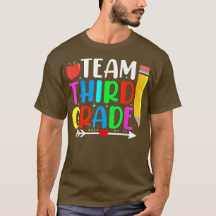 Camiseta De Vuelta Al Equipo Escolar Tercer Grado Maestra E