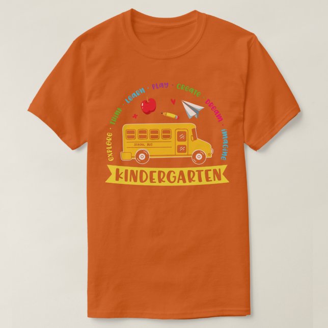 Camiseta De vuelta al jardín de infancia escolar (2) (Diseño del anverso)