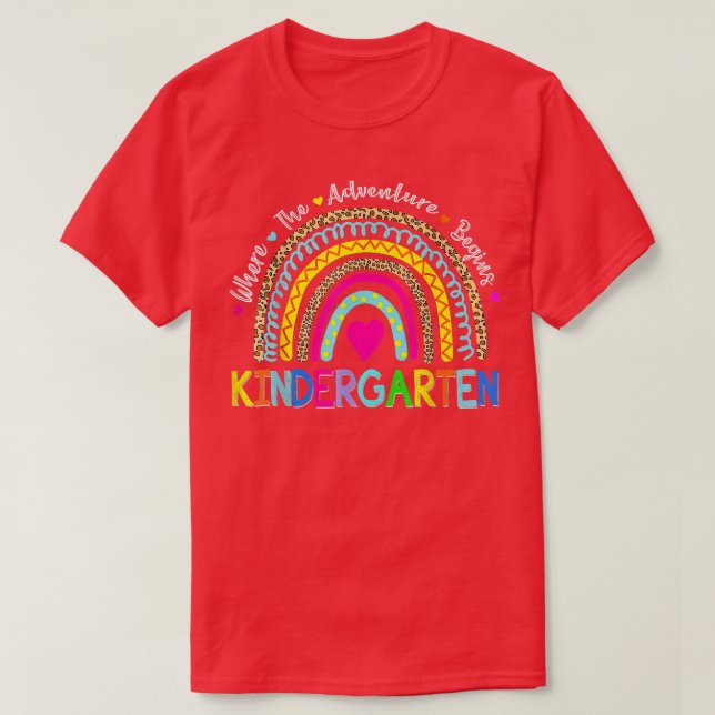 Camiseta De Vuelta Al Jardín De Niños De La Escuela Donde E (Diseño del anverso)
