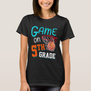 Camiseta De Vuelta Al Juego Escolar En 5º Grado Fun Basketb