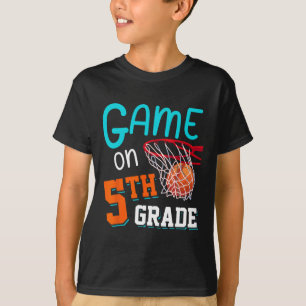 Camiseta De Vuelta Al Juego Escolar En 5º Grado Fun Basketb