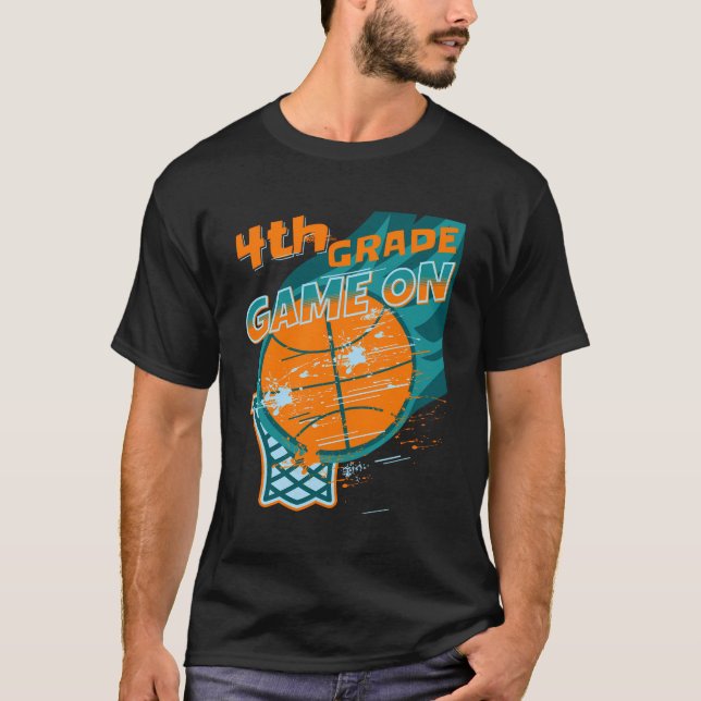 Camiseta De Vuelta Al Juego Escolar En El Basketbal Estudia (Anverso)