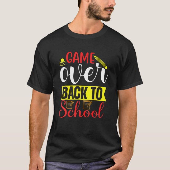 Camiseta De Vuelta Al Juego Gracioso De La Escuela Sobre El (Anverso)