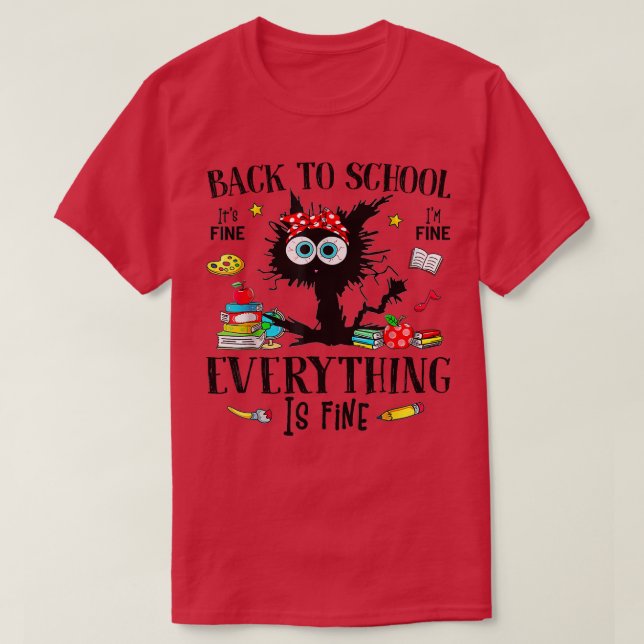 Camiseta De Vuelta Al Maestra Escolar Es Gracioso, Estoy Bi (Diseño del anverso)