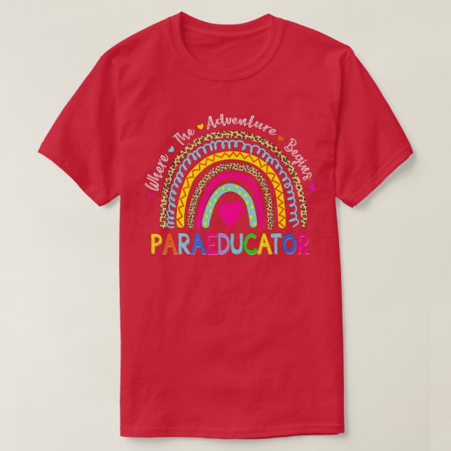 Camiseta De Vuelta Al Paraeducador Escolar Donde Esté La Av (Diseño del anverso)