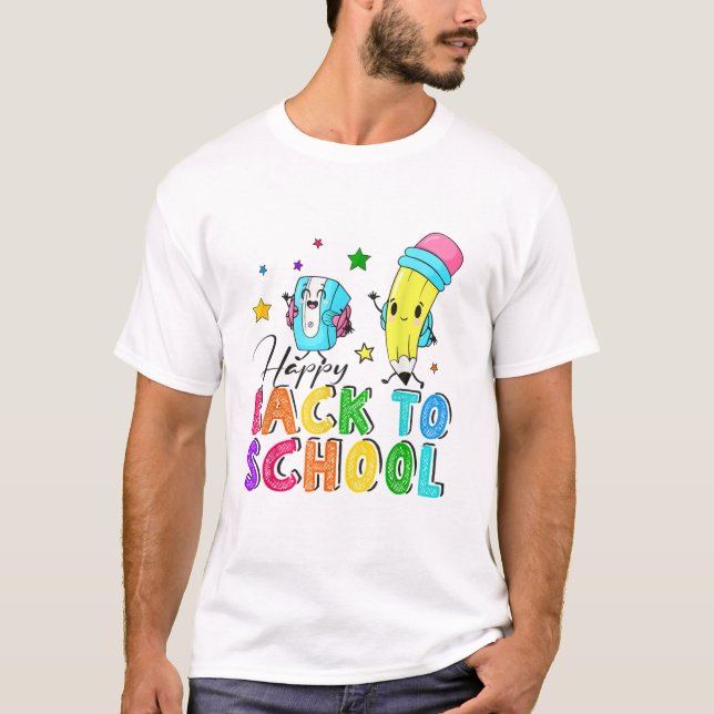 Camiseta De Vuelta Al Profesor De La Escuela (Anverso)