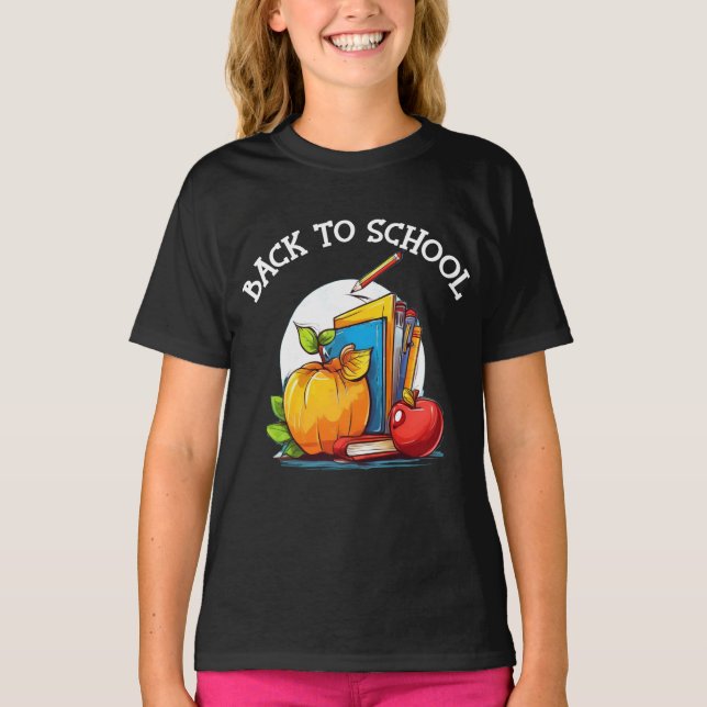Camiseta De vuelta al Rótulo escolar (Anverso)