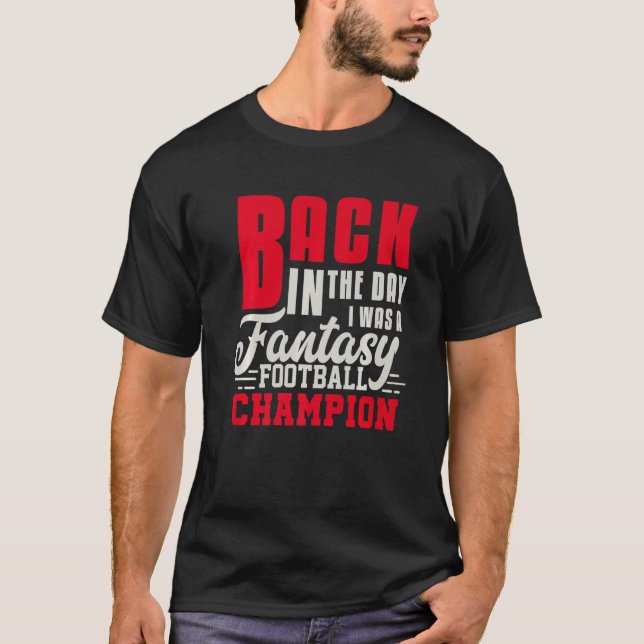 Camiseta De vuelta en el día Fantasy Football Champion Draf (Anverso)