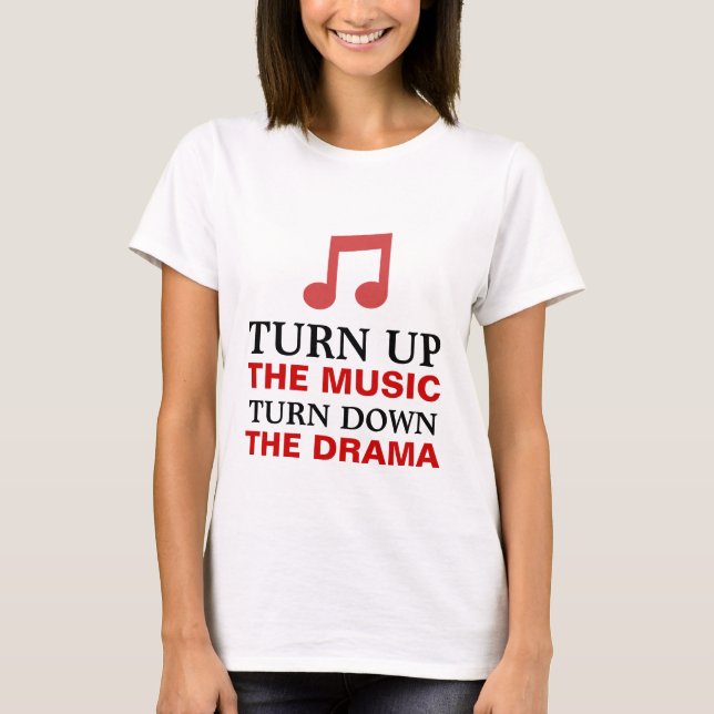Camiseta Dé vuelta encima de la música (Anverso)