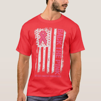 Camiseta De vuelta la bandera rosa de los Estados Unidos ad