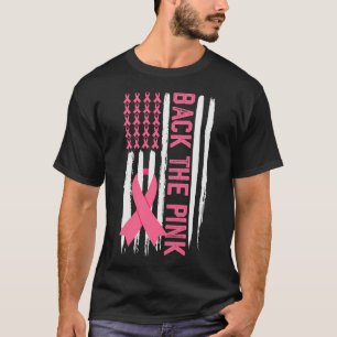 Camiseta De vuelta la bandera rosada estadounidense apoya e