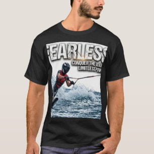 Camiseta de Wakeboard sin Miedo, Conquistar Olas E