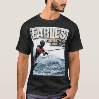 Camiseta de Wakeboard sin Miedo, Conquistar Olas E