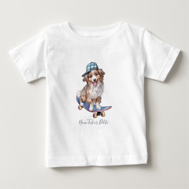 Camiseta de Watercolor Australian Shepherd (Anverso)