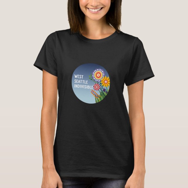 Camiseta de West Seattle Indivisible con Flor (Anverso)