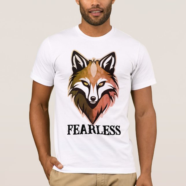 Camiseta de Wolf sin miedo - Algodón Premium Freef (Anverso)