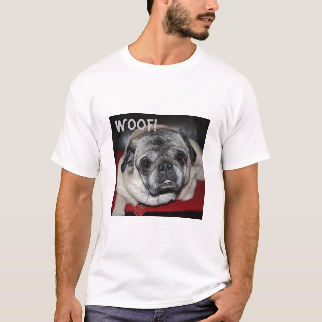Camiseta de Woof Pug Men (Anverso)