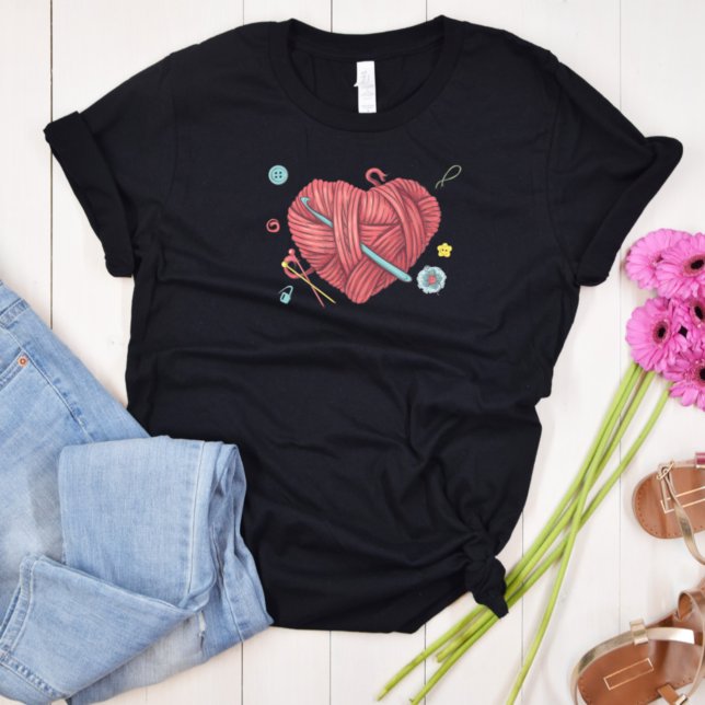 Camiseta de Yarn Heart Crochet Lover (Subido por el creador)