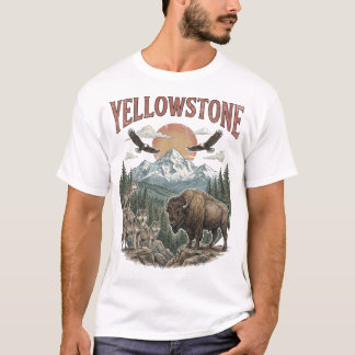 Camiseta de Yellowstone & Old Faithful - Vintage