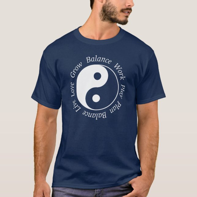 Camiseta de Yin Yang de la balanza (Anverso)