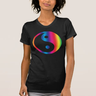 Camiseta de Yin Yang del arco iris