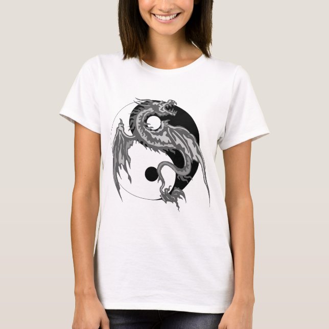 Camiseta de Yin Yang del dragón (Anverso)