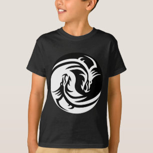 camiseta de yin yang dragons 