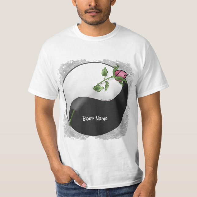 camiseta de yin yang Rosa boda (Anverso)