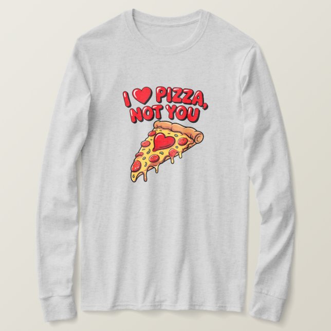 Camiseta de Yo Amo Pizza No a Ti (Anverso del diseño)