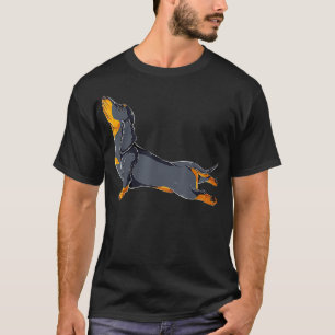 Camiseta de yoga de Dachshund Namaste Meditación E
