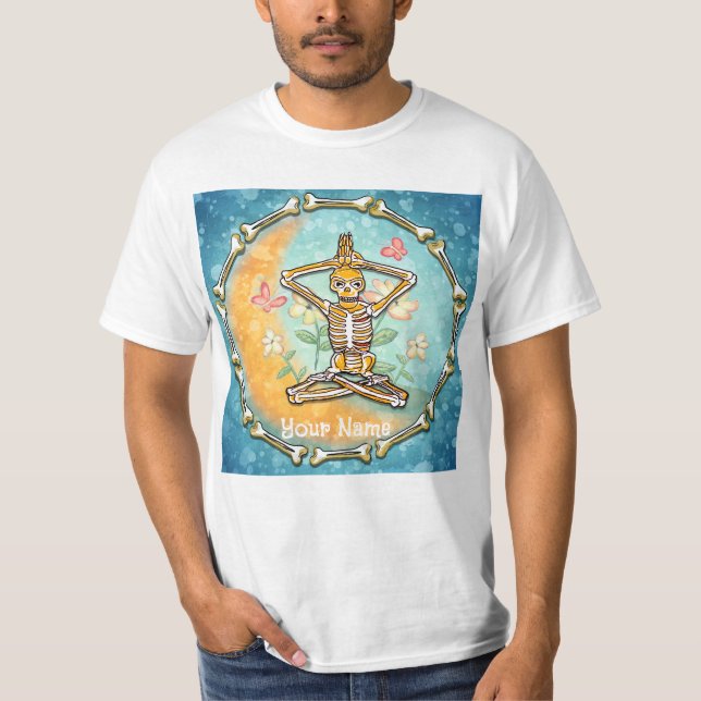 Camiseta de Yoga de Esqueleto (Anverso)