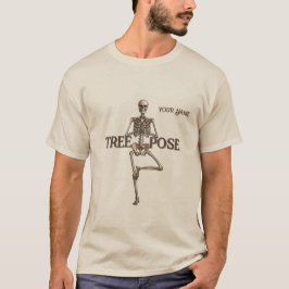 Camiseta de Yoga de Postura del Árbol del Esquelet
