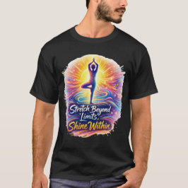 Camiseta de yoga enérgico y negrita Stretch Beyond
