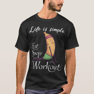 camiseta de yoga para entrenamiento de plátano
