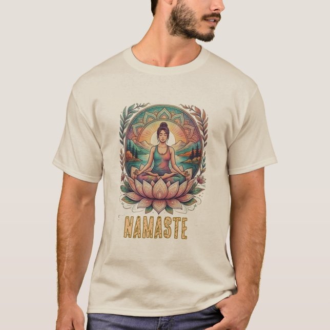 Camiseta de yoga para hombres (Anverso)