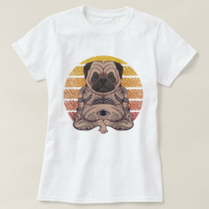 Camiseta de yoga pug
