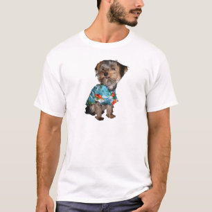 Camiseta de Yorkie de la camisa hawaiana