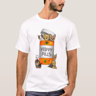 Camiseta de Yorkie Happy Pills
