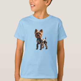 Camiseta de Yorkie Robot Kid