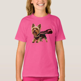 Camiseta de Yorkie Superhero Kid
