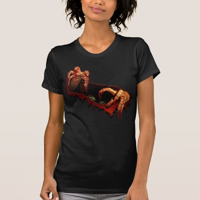 Camiseta de Zombie Disfraz de Halloween Tops de Te (Anverso)
